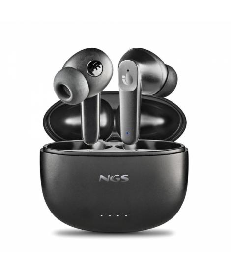 NGS Artica Hush Auriculares Bluetooth 5.3 TWS ANC - Conexion Automatica - Asistente de Voz - Autonomia hasta 4h - Base de Carga 