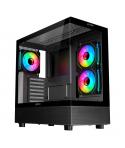 Abysm Danube Sava H400 Prime Black Caja Torre ATX, Mini-ITX, Micro ATX - Lateral y Frontal Cristal Templado - 3.5" y 2.5" - USB-