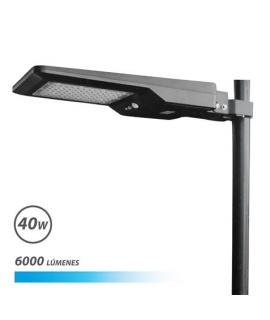 Elbat Farola LED Solar 40W Pro 6000Lm 6000K - Color Negro