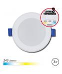 Elbat Downlight Circular 3W - 240Lm - Selector 3 Temperaturas - Color Blanco