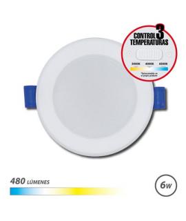 Elbat Downlight Circular 6W - 480Lm - Selector 3 Temperaturas - Color Blanco