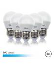 Elbat Pack 5 Bombillas LED G45 - 6W - 500Lm - E27 - Luz Fria - Color Blanco