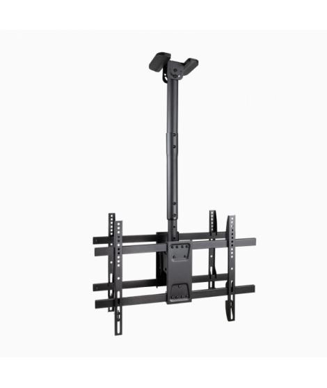 Tooq Soporte de Techo para 2 Pantallas 43-86" - Angulo de Giro 180º - Inclinable - Gestion de Cables - Peso Max. por Pantalla 50