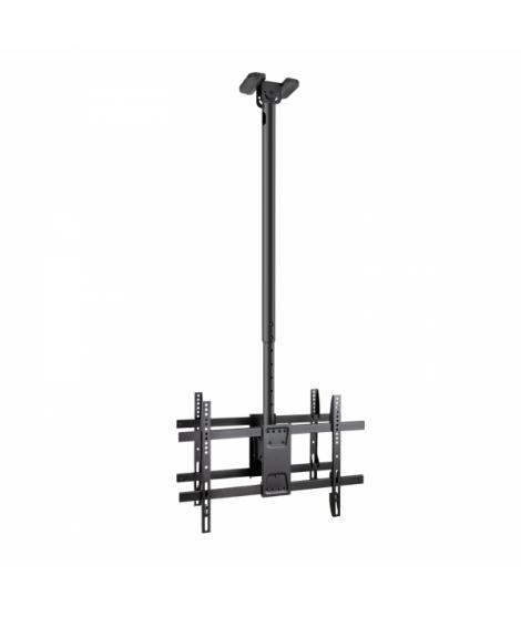 Tooq Soporte XL de Techo para 2 Pantallas 43-86" - Angulo de Giro 180º - Inclinable - Gestion de Cables - Peso Max. por Pantalla