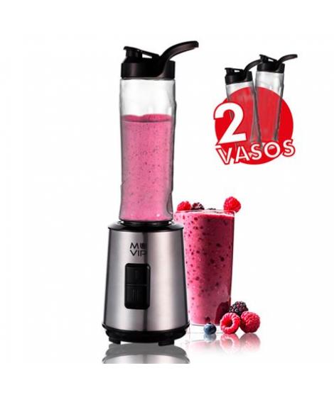 Muvip Batidora Smoothie 300W Inox 2 Vasos 600ml - Color Varios