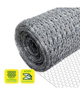 Sungarden Malla Gallinero Hexagonal 13x0.7mm 1x50m - Color Gris