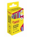 Jovi School Chalks Caja de 10 Tizas - Compactas - sin Polvo - Materias Primas Naturales - Trazos Nitidos - Faciles de Borrar - R