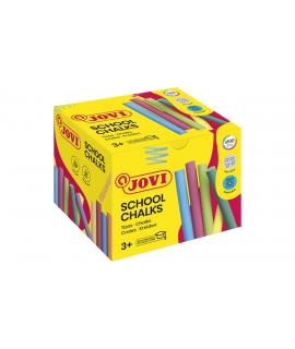 Jovi Classcolor Caja de 100 Tizas Antipolvo - Especiales para Dibujar en El Suelo - Ideales para Juegos y Murales en Asfalto - F