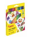 Jovi Felt Pens Estuche de 24 Rotuladores - Amplia Variedad de Tonos - Tinta de Gran Fijacion - Punta de 3mm - Capuchon de Seguri