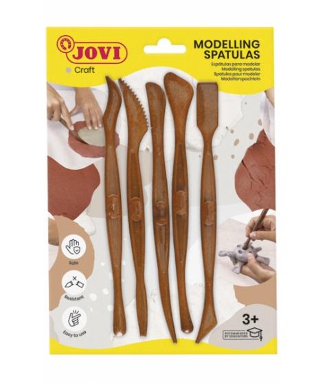 Jovi Modelling Spatulas Skin Pack 5 Modeladores para Arcilla, Barro y Plastilina - Herramientas de Moldeado - Accesorios para Cr