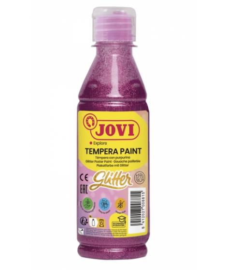 Jovi Glitter Tempera Botella de 250ml - Base Agua - Lista para Usar - con Purpurina - Excelente Rendimiento - Secado Rapido - Fl