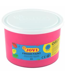 Jovi Finger Paint Bote de 500ml - Ingredientes Naturales - Colores Mezclables - Textura Gelatinosa - Lavable - Color Rosa