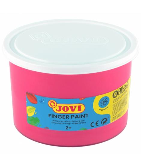 Jovi Finger Paint Bote de 500ml - Ingredientes Naturales - Colores Mezclables - Textura Gelatinosa - Lavable - Color Rosa