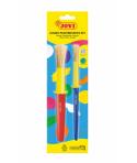 Jovi Jumbo Paint Brushes Pack 1 Pincel Mediano + 1 Pincel Grueso - Pelo Natural - Mango de Plastico - No Gotean - Facil Limpieza