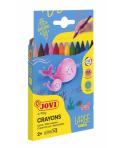 Jovi Large Easy Grip Estuche de 24 Ceras Plasticas Hexagonales - No Ruedan - Duracion Prolongada - sin Olor - Facil de Sacar Pun