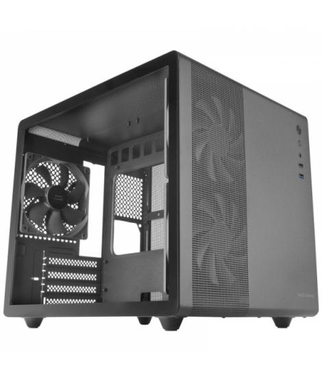 Mars Gaming MC-MPRO Caja Mini Tower Micro ATX, Mini-ITX - Lateral Cristal Templado - Tamaño HDD 2.5", 3.5" - USB-A 3.2, USB-A 2.