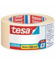 Tesa Standard Cinta de Pintor 50mm x 50m - Fabricada en Papel - Libre de Disolventes - No deja Residuos