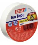 Tesa Cinta Aislante 19mm x 20m - Fabricada en PVC - Para Reparar, Aislar y Agrupar todo tipo de Cables Electricos - Color Blanco