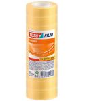 Tesa Tesafilm Standard Pack de 10 Cintas Autoadhesivas Transparentes 15mmx33m - Buena Adherencia y Alta Resistencia a la Luz UV 