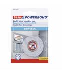 Tesa Powerbond Cinta Adhesiva Doble Cara 19mm x 1.5 Metros - Para Fijacion Segura y Rapida de Objetos Planos y Ligeros - Color B