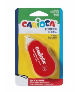 Carioca Glue Tape Cinta Adhesiva - Precisa y Rapida - Ideal para Todo Tipo de Papel - Color Varios