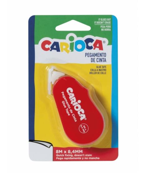 Carioca Glue Tape Cinta Adhesiva - Precisa y Rapida - Ideal para Todo Tipo de Papel - Color Varios