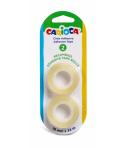 Carioca Blister Pack de 2 Cintas Adhesivas Transparentes - No Amarillea con el Tiempo - Ideal para Papel y Carton - Color Transp