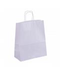 Apli Pack de 50 Bolsas Kraft - Alta Resistencia - Asas Rizadas - Reutilizables y Reciclables - Color Blanco