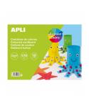 Apli Bloc de Cartulinas 170gr - 10 Hojas - Libre de Acidos - Ideal para Manualidades y Uso Escolar - Colores Surtidos