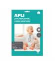 Apli Pack de 3 Hojas de Papel Transfer para Impresoras Inkjet - Ideal para Prendas Blancas y 100% Algodon - Facil Aplicacion y L