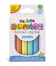 Carioca Pack de 6 Plastilinas Colores Pastel - Facil de Usar - No Se Seca - Reutilizable - Colores Brillantes y Mezclables - Lib