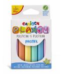 Carioca Pack de 6 Plastilinas Colores Pastel - Facil de Usar - No Se Seca - Reutilizable - Colores Brillantes y Mezclables - Lib