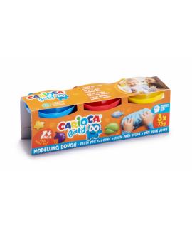 Carioca Baby Do Pack de 3 Pastas de Modelar - Super Ligera - Elastica - Maleable - Ideal para Primeras Experiencias Tactiles - S