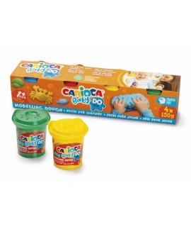 Pack Carioca Baby Do Pasta de Modelar +1 4X150ml - Super Ligera - Elastica y Maleable - Ideal para Primeras Experiencias Tactile