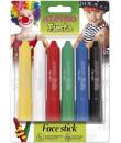 Alpino Fiesta Face Stick Pack con 6 Barritas de Pintura Facial - Sistema Retractil Giratorio - Se Lava con Agua - Testado Dermat