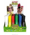 Alpino Fiesta Face Stick Expositor con 36 Barritas de Pintura Facial - Sistema Retractil Giratorio - Se Lava con Agua - Testado 