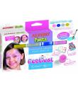 Alpino Fiesta Festival Pack de 4 Botes de Maquillaje Liquido de Diferentes Colores + Pincel + Guia de Ideas - Se Lava con Agua -