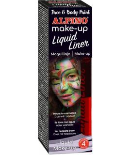 Alpino Make-up Liquid Liner Pack con 4 Botes de Maquillaje Liquido con Aplicador - Se Lava con Agua - Testado Dermatologicamente