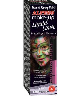 Alpino Make-up Liquid Liner Pack con 4 Botes de Maquillaje Liquido con Aplicador - Se Lava con Agua - Testado Dermatologicamente