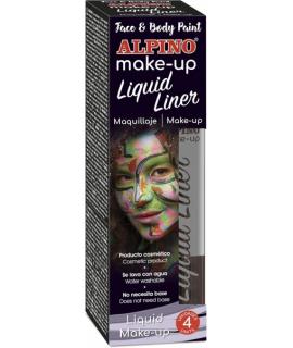 Alpino Make-up Liquid Liner Pack con 4 Botes de Maquillaje Liquido con Aplicador - Se Lava con Agua - Testado Dermatologicamente