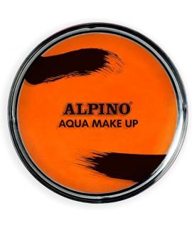 Alpino Aqua Make-up Polvera de Maquillaje Facial Acuarelable - Se Lava con Agua y Jabon - Color Naranja