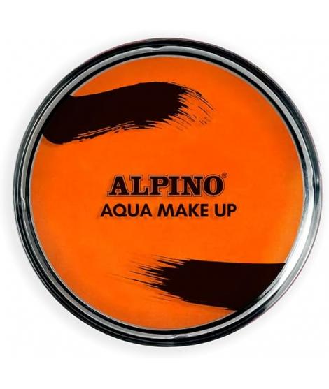 Alpino Aqua Make-up Polvera de Maquillaje Facial Acuarelable - Se Lava con Agua y Jabon - Color Naranja