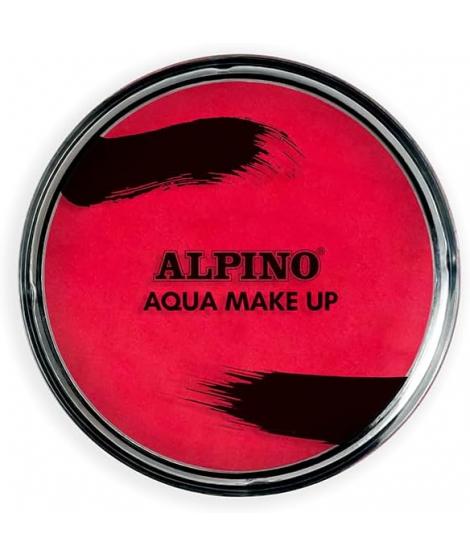 Alpino Aqua Make-up Polvera de Maquillaje Facial Acuarelable - Se Lava con Agua y Jabon - Color Rojo