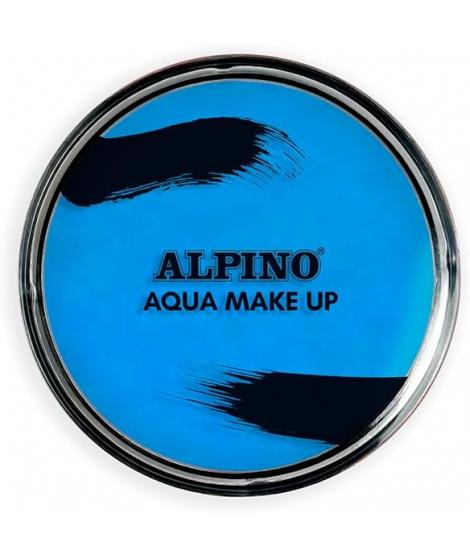 Alpino Aqua Make-up Polvera de Maquillaje Facial Acuarelable - Se Lava con Agua y Jabon - Color Azul