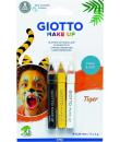 Giotto Make Up Tiger Pack con 3 Lapices Cosmeticos de Tematica Tigre - Se Lava con Agua - Dermatologicamente Testado - Colores S