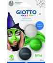 Giotto Make Up Witch Pack con 3 Maquillajes Faciales de Tematica Bruja - Se Lava con Agua - Dermatologicamente Testado - Colores