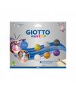 Giotto Make Up Metallic Pack con 6 Maquillajes Faciales - Se Lava con Agua - Dermatologicamente Testado - Colores Metalicos Surt