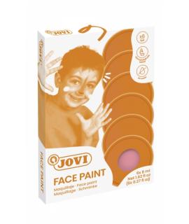 Jovi Estuche de 6 Botes Maquillaje Crema - Hipoalergenico - Base Grasa - Facil Aplicacion - Gran Cobertura - 12 Colores Mezclabl