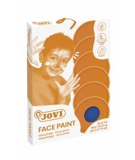 Jovi Estuche de 6 Botes 8ml Maquillaje Crema - Hipoalergenico - Base Grasa - Facil Aplicacion y Retiro - Gran Cubricion - Mezcla