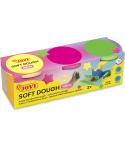 Jovi Soft Dough Blandiver Pack de 3 Botes 110gr - Blanda y Flexible - Facil de Amasar y Moldear - Ideal para Iniciacion al Model